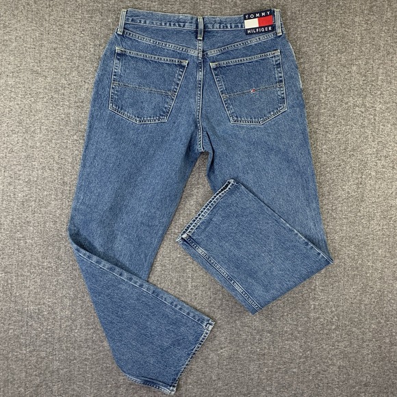 Tommy Hilfiger Other - Tommy Hilfiger Jeans Men 34x32 Flag Back Patch VTG Y2K Baggy Wide Leg